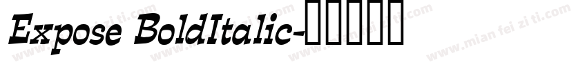 Expose BoldItalic字体转换